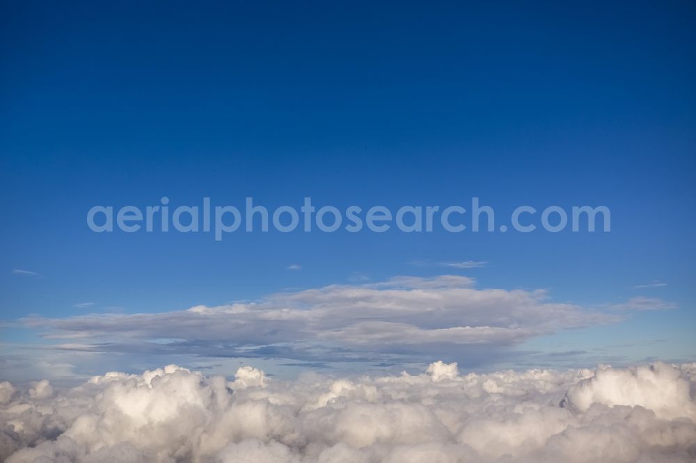 Aerial image Schwerin - Source cloud-shrouded horizon - Landscape near Schwerin in Mecklenburg-Western Pomerania