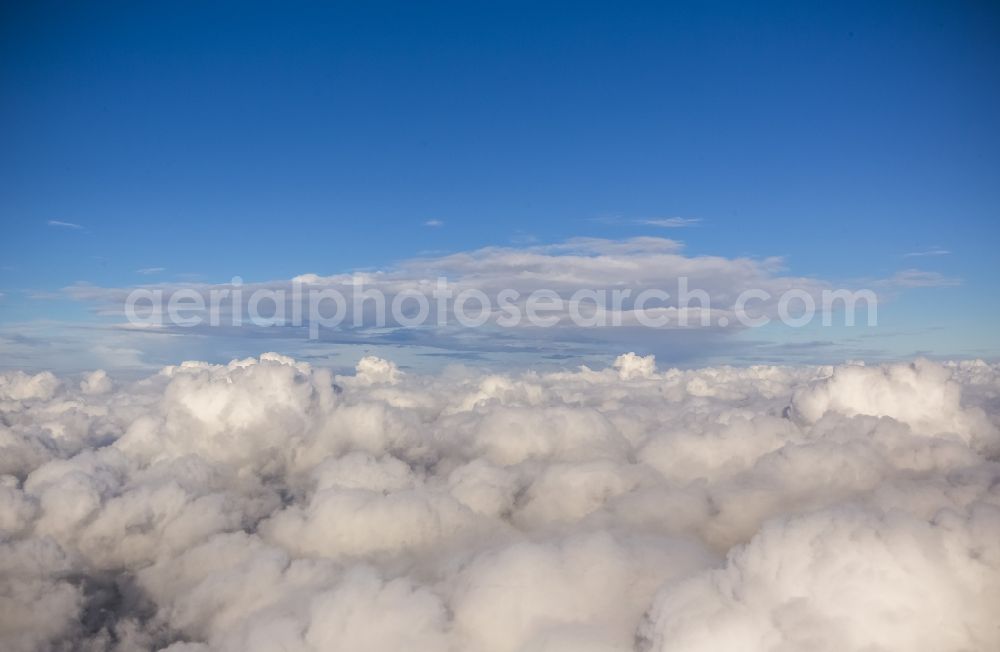 Aerial photograph Schwerin - Source cloud-shrouded horizon - Landscape near Schwerin in Mecklenburg-Western Pomerania