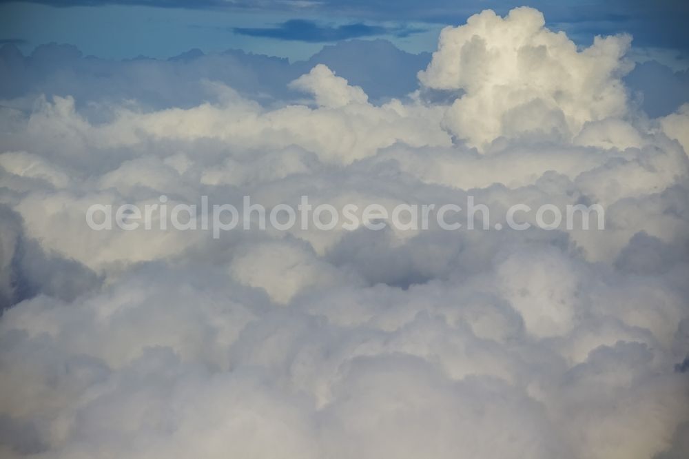 Aerial image Schwerin - Source cloud-shrouded horizon - Landscape near Schwerin in Mecklenburg-Western Pomerania