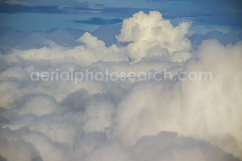 Aerial photograph Schwerin - Source cloud-shrouded horizon - Landscape near Schwerin in Mecklenburg-Western Pomerania