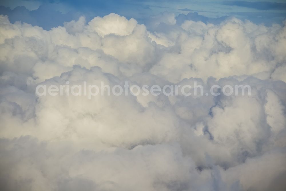 Schwerin from above - Source cloud-shrouded horizon - Landscape near Schwerin in Mecklenburg-Western Pomerania