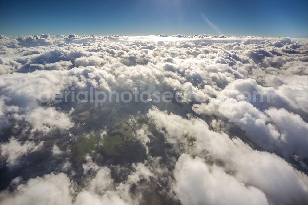 Schwerin from the bird's eye view: Source cloud-shrouded horizon - Landscape near Schwerin in Mecklenburg-Western Pomerania