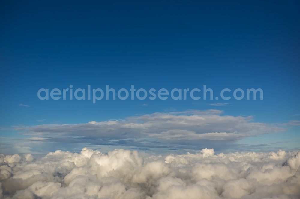 Aerial image Schwerin - Source cloud-shrouded horizon - Landscape near Schwerin in Mecklenburg-Western Pomerania