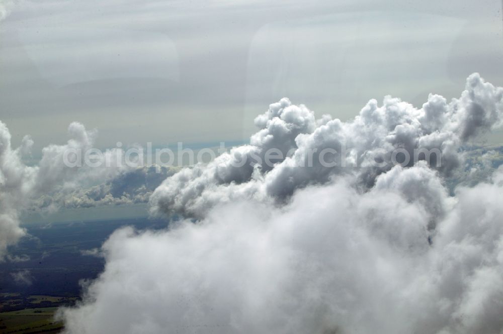 Aerial photograph Berlin - Cumulus clouds educational Weather on the outskirts of Grunau in Berlin