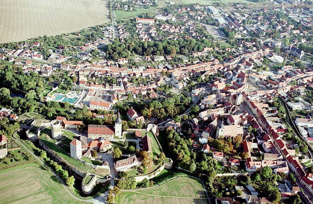 Querfurt / Sachsen-Anhalt from the bird's eye view: Burg und Altstadtkern Querfurt