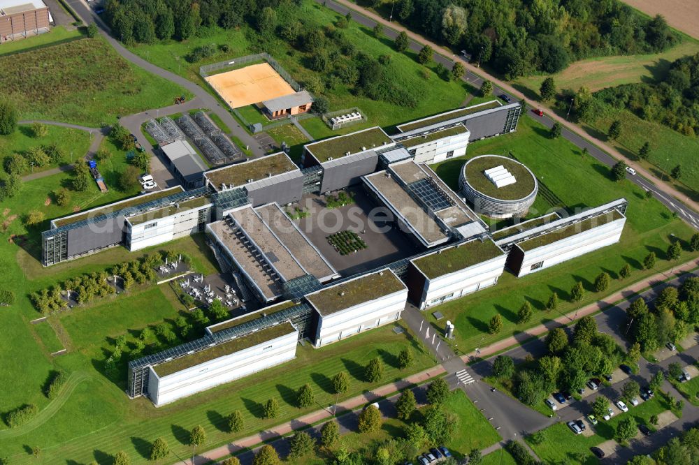 Aerial photograph Remagen - Campus building of the university Hochschule Koblenz - Standort RheinAhrCampus on street Joseph-Rovan-Allee in the district Kripp in Remagen in the state Rhineland-Palatinate, Germany