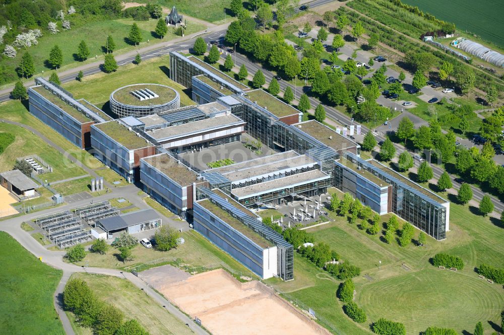 Remagen from above - Campus building of the university Hochschule Koblenz - Standort RheinAhrCampus on street Joseph-Rovan-Allee in the district Kripp in Remagen in the state Rhineland-Palatinate, Germany