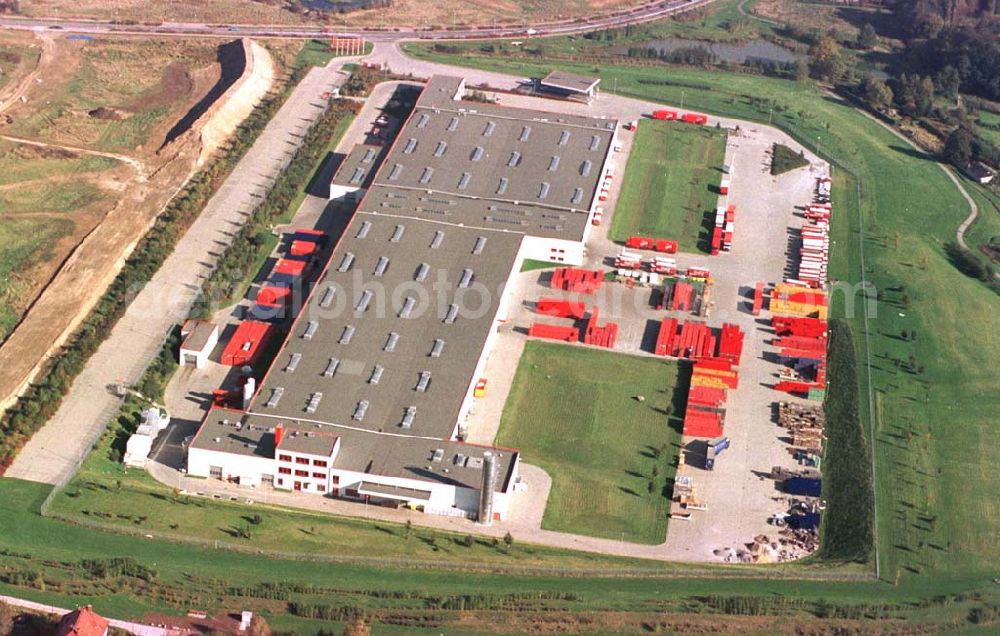 Radeberg from above - Radeberger Abfüllbetrieb der Coca Cola Sachsen GmbH