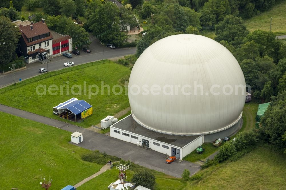 Aerial photograph Bochum OT Sundern - View of the blister of the IUZ observatory in the district of Sundern in Bochum in the state North Rhine-Westphalia