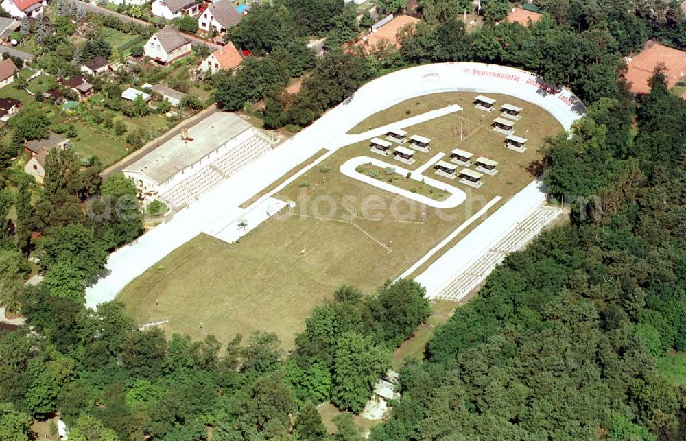 Forst / BRB from the bird's eye view: Radrennbahn in Forst.