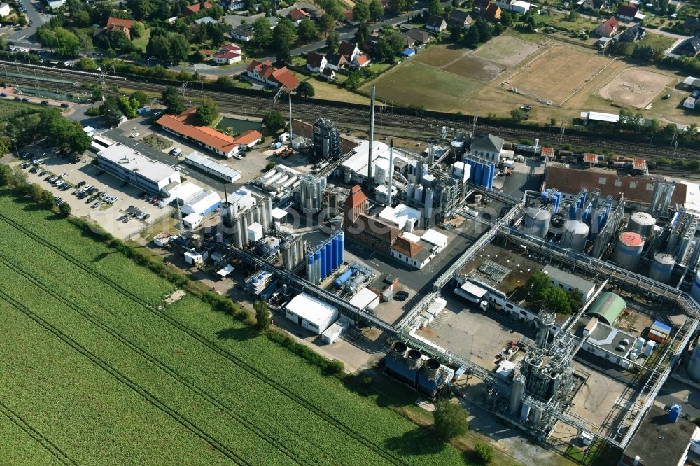 Dollbergen from above - Refinery equipment and management systems on the factory premises of the mineral oil manufacturers AVISTA OIL AG in Dollbergen in the state Lower Saxony