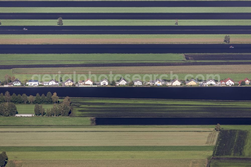 Ludwigsmoos from the bird's eye view: Raiffeisenweg in Ludwigsmoos in Bavaria