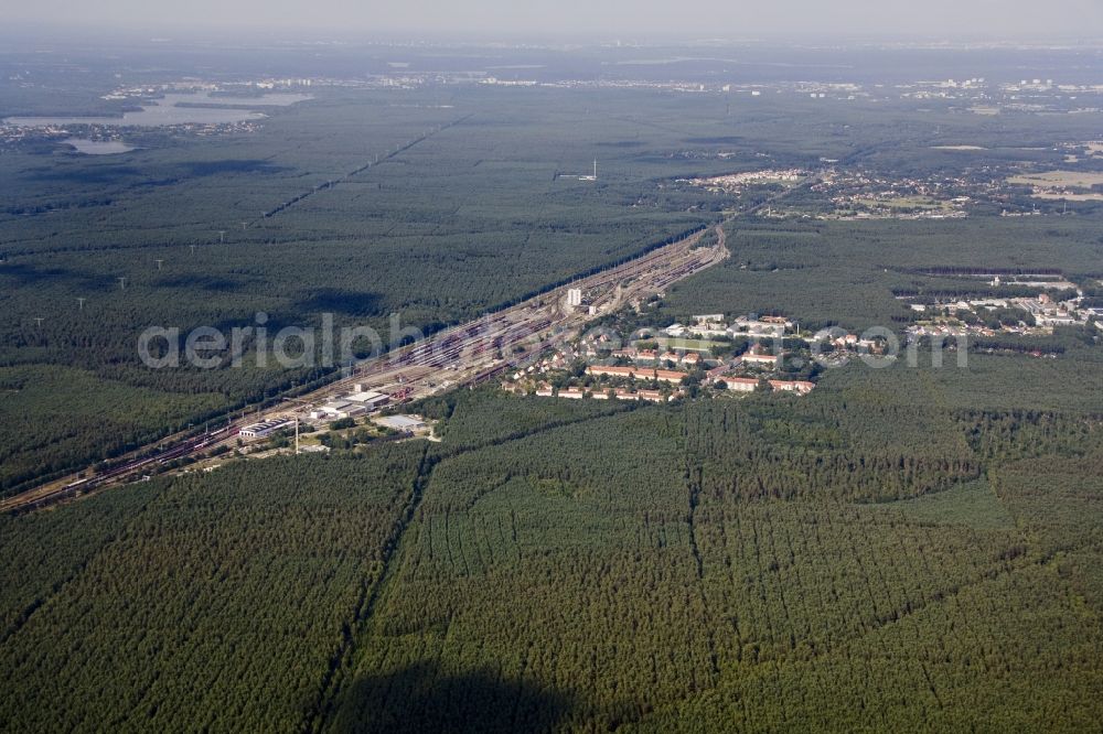 Wustermark from the bird's eye view: Rail & Logistics Centre of the Deutsche Bahn in Wustermark in Brandenburg