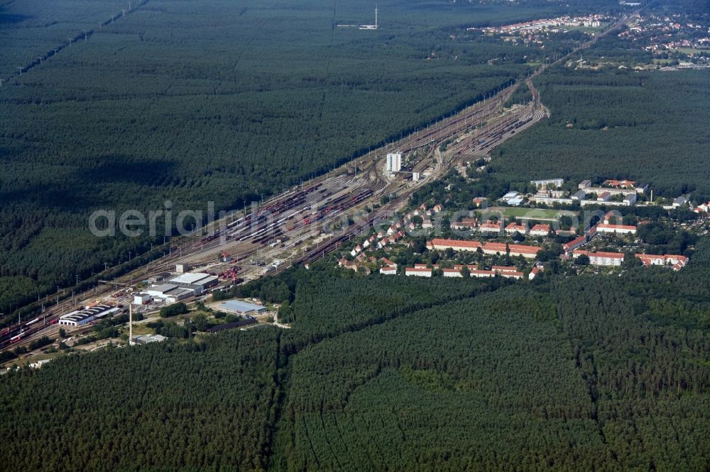 Aerial image Wustermark - Rail & Logistics Centre of the Deutsche Bahn in Wustermark in Brandenburg