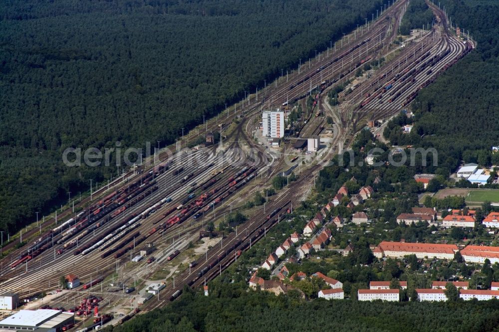 Aerial photograph Wustermark - Rail & Logistics Centre of the Deutsche Bahn in Wustermark in Brandenburg