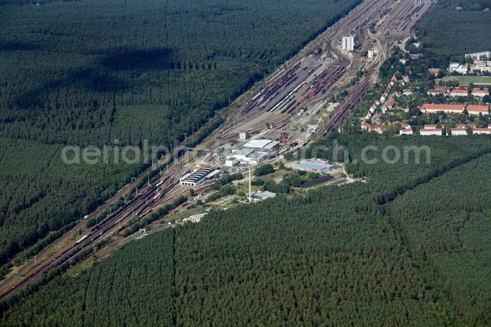 Wustermark from the bird's eye view: Rail & Logistics Centre of the Deutsche Bahn in Wustermark in Brandenburg