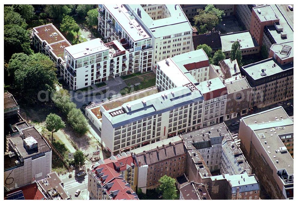 Berlin - Mitte from above - 29.05.04 BERLIN-MITTE Ramada Hotel in Berlin-Mitte an der Chausseestraße 118 in 10115 BERLIN