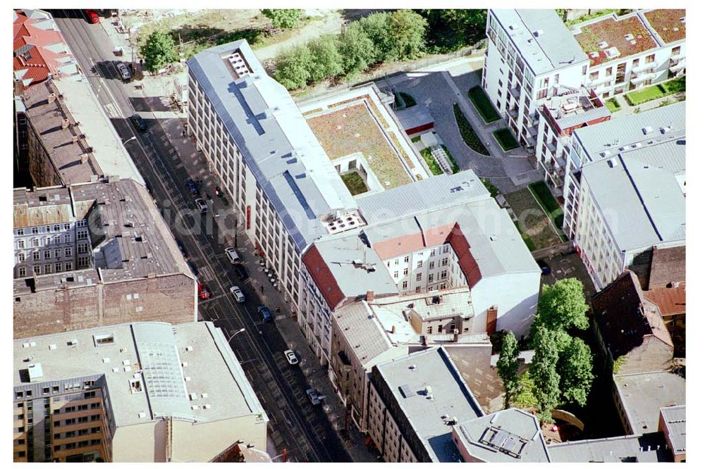 Berlin - Mitte from above - 29.05.04 BERLIN-MITTE Ramada Hotel in Berlin-Mitte an der Chausseestraße 118 in 10115 BERLIN