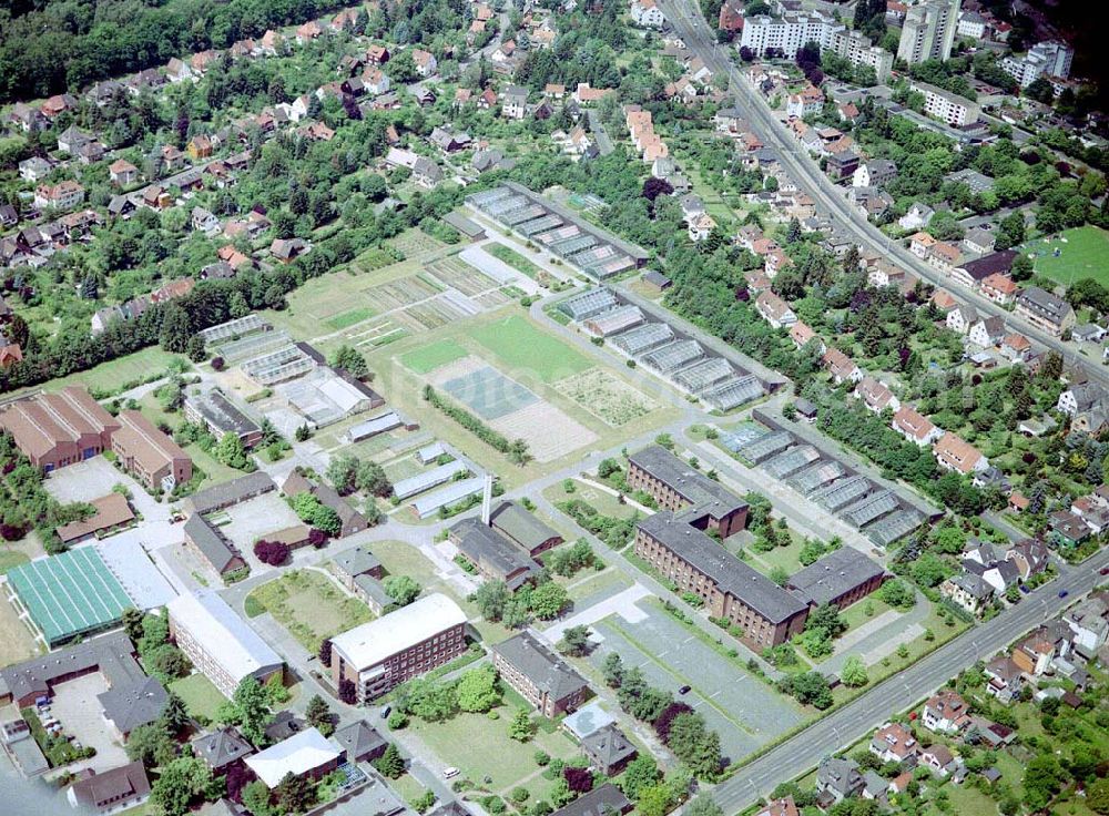 Braunschweig from the bird's eye view: Gelände der Biologischen Bundesanstalt für Land- und Forstwirtschaft am Messeweg 11 / 12 in 38104 Braunschweig