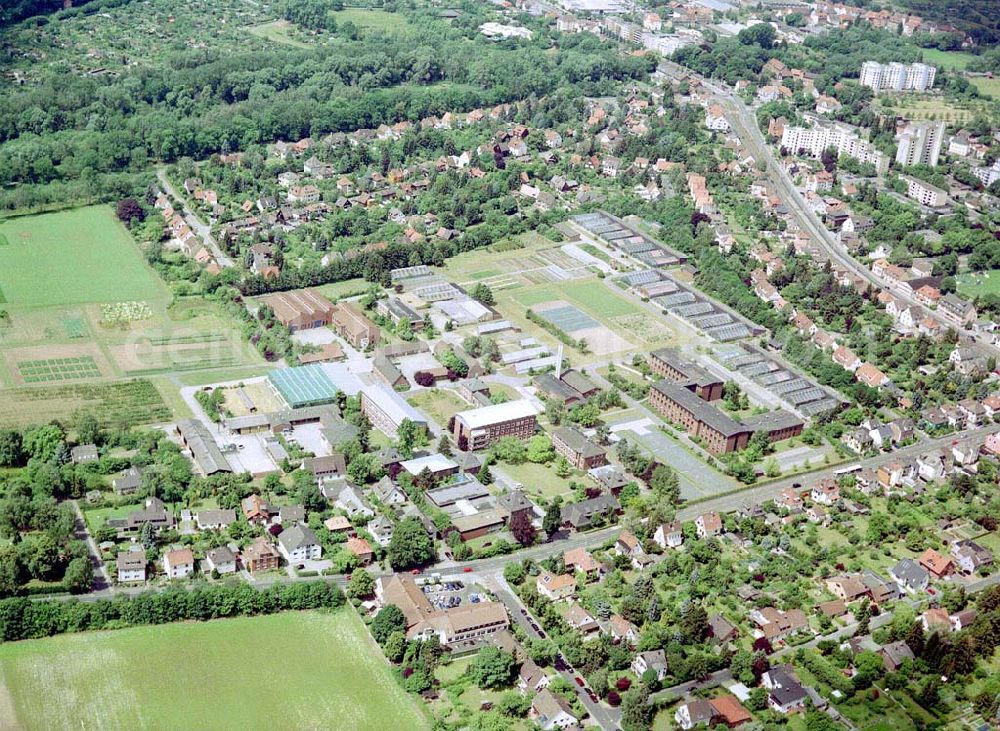 Braunschweig from above - Gelände der Biologischen Bundesanstalt für Land- und Forstwirtschaft am Messeweg 11 / 12 in 38104 Braunschweig