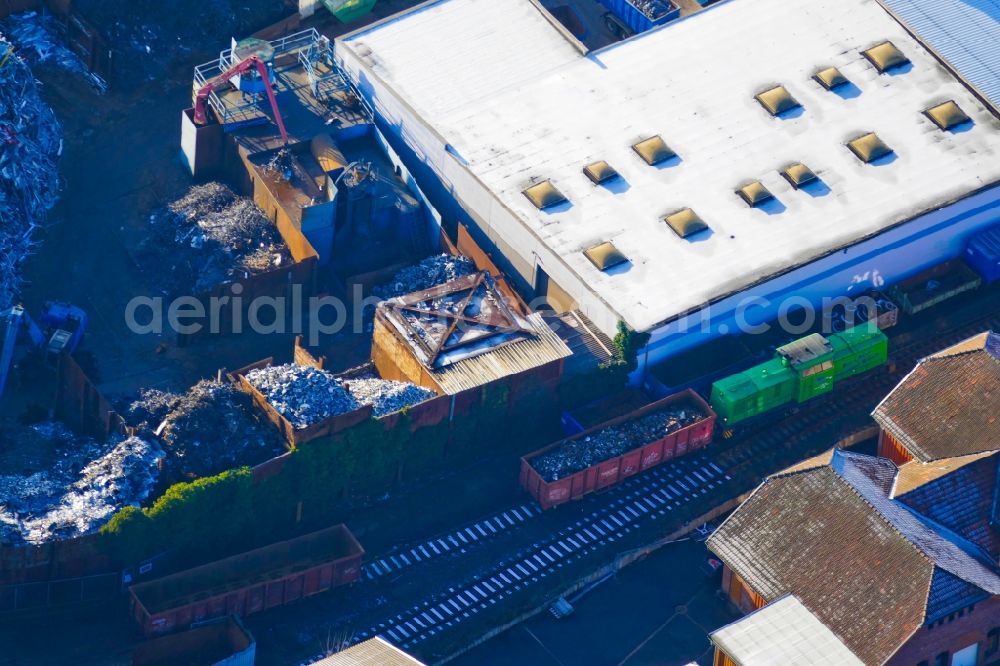 Aerial photograph Göttingen - Marshalling yard and freight station of the Deutsche Bahn in Goettingen in the state Lower Saxony, Germany