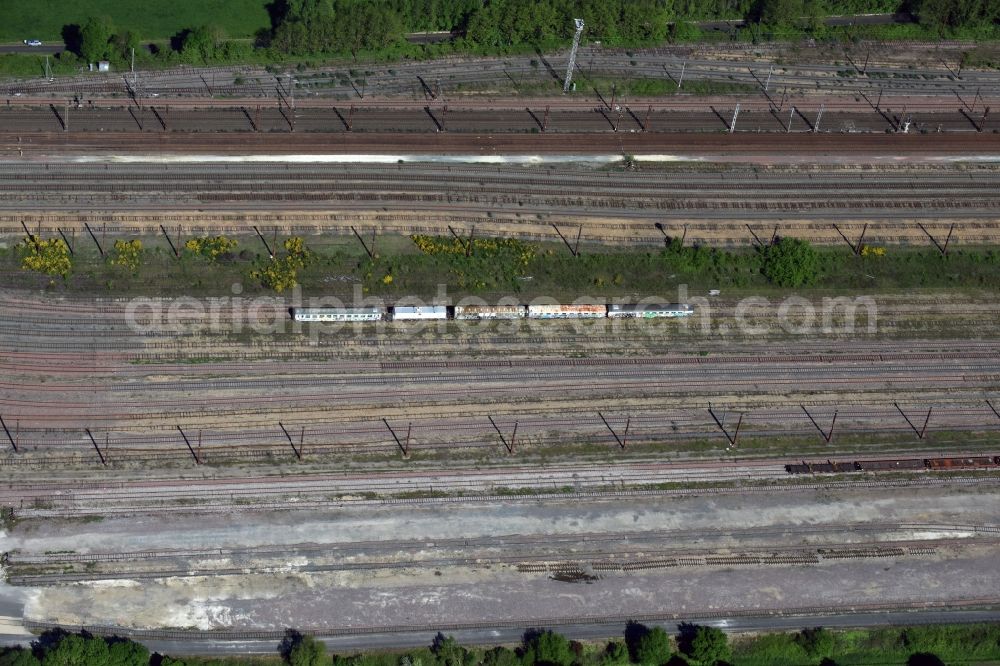 Aerial photograph Aquitanien - Marshalling yard and freight station of the Deutsche Bahn in Aquitanien in Aquitaine Limousin Poitou-Charentes, France