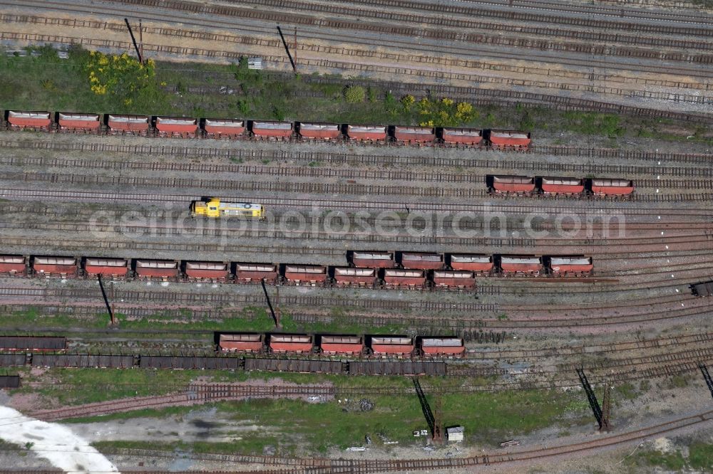 Aerial photograph Aquitanien - Marshalling yard and freight station of the Deutsche Bahn in Aquitanien in Aquitaine Limousin Poitou-Charentes, France