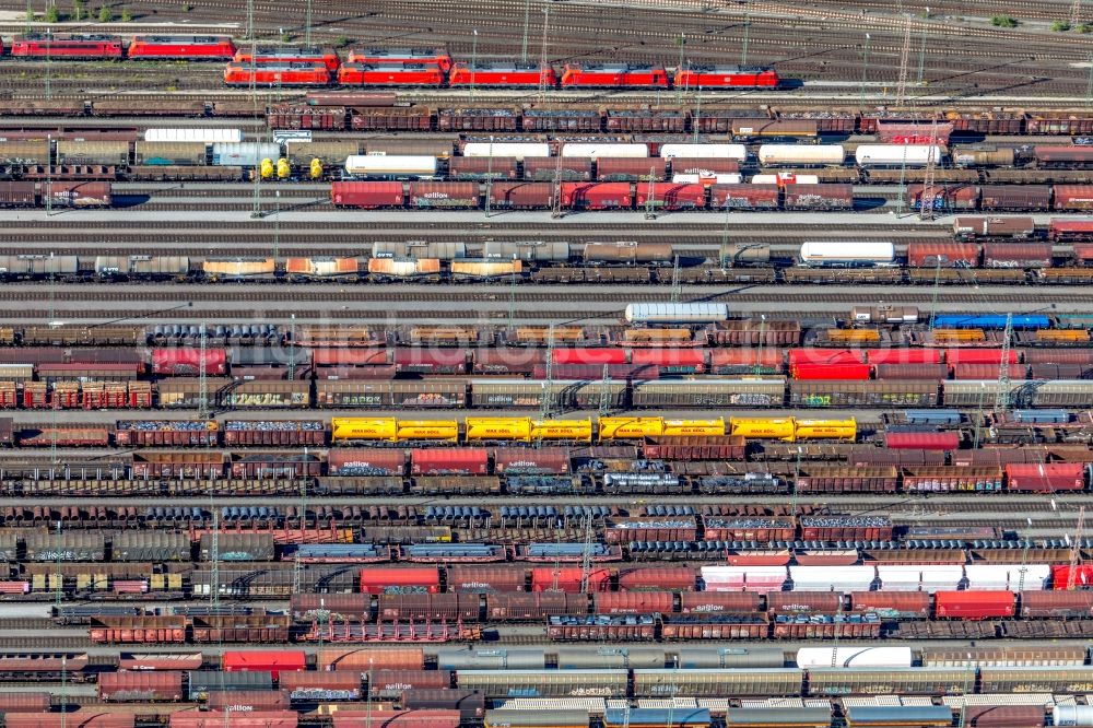 Aerial image Hagen - Marshalling yard and freight station of the Deutsche Bahn in Hagen in the state North Rhine-Westphalia, Germany