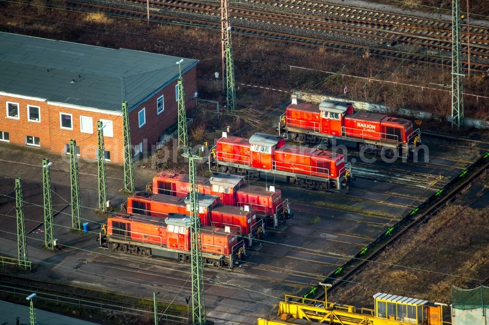 Aerial photograph Hamm - Marshalling yard and freight station of the Deutsche Bahn in Hamm in the state North Rhine-Westphalia