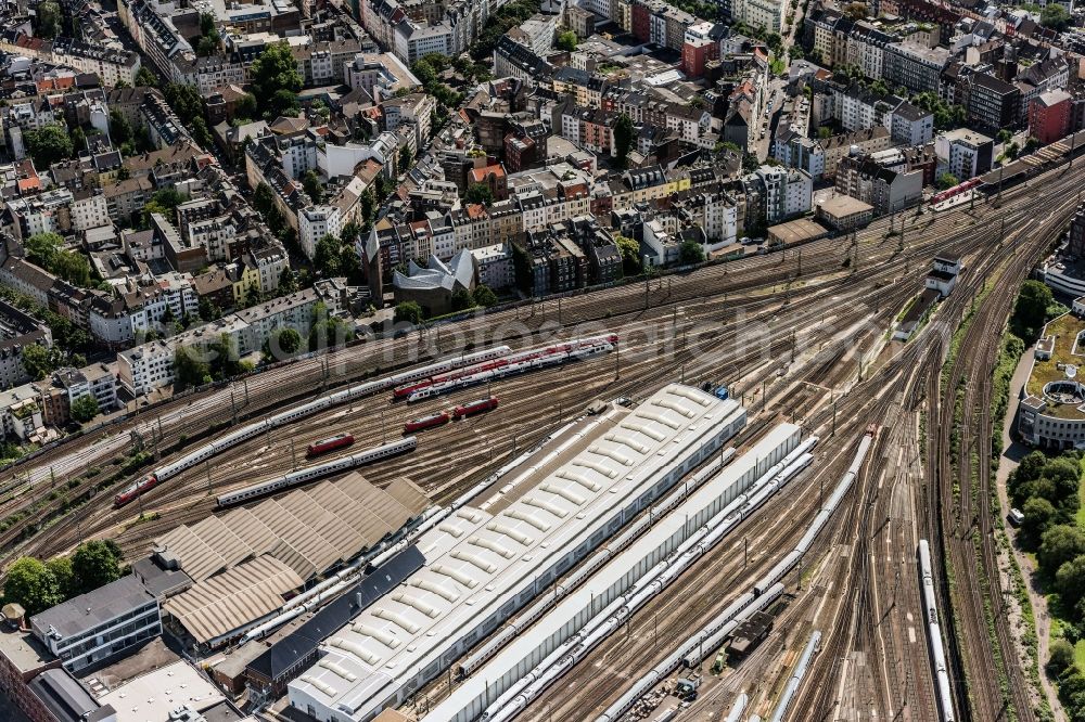 Aerial image Köln - Marshalling yard and freight station of the Deutsche Bahn in Cologne in the state North Rhine-Westphalia, Germany