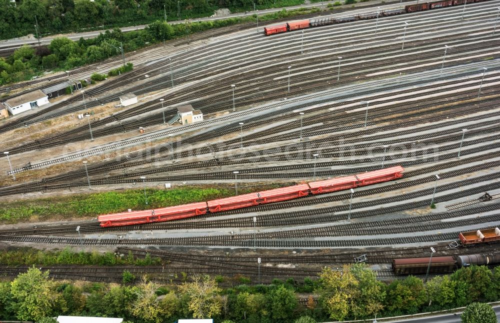 Aerial image Kornwestheim - Marshalling yard and freight station of the Deutsche Bahn in Kornwestheim in the state Baden-Wuerttemberg