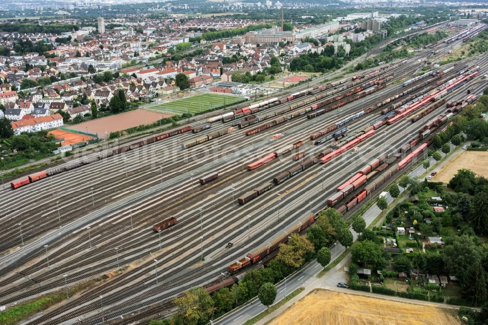 Aerial image Kornwestheim - Marshalling yard and freight station of the Deutsche Bahn in Kornwestheim in the state Baden-Wuerttemberg