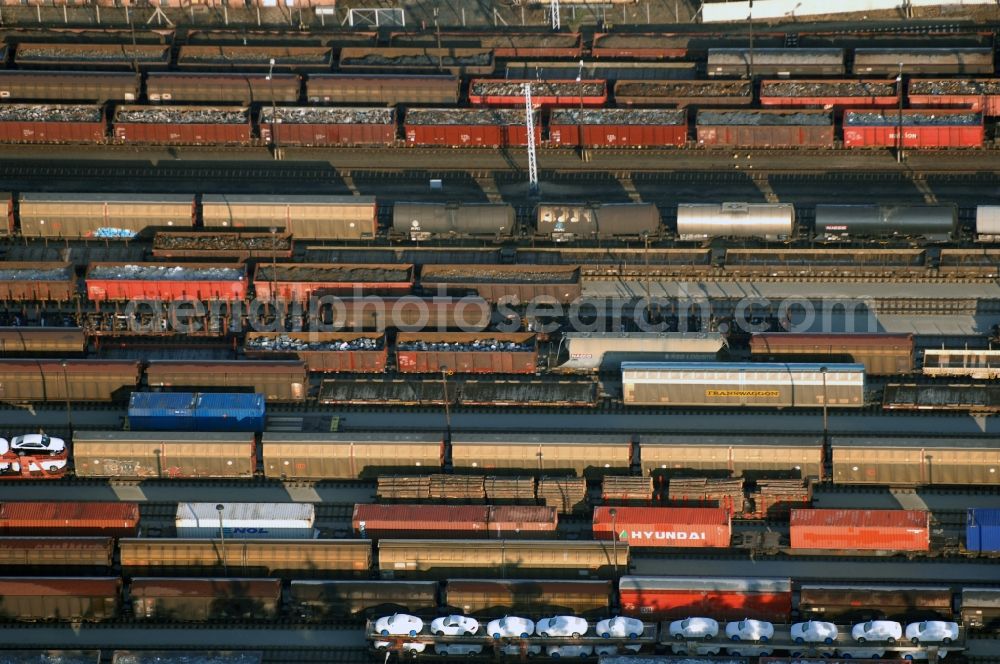 Aerial image Seddiner See - Marshalling yard and freight station of the Deutsche Bahn in Neuseddin in the state Brandenburg