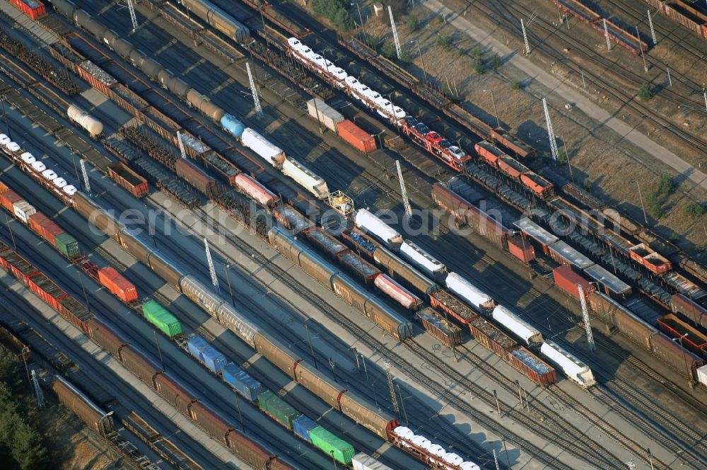 Aerial photograph Seddiner See - Marshalling yard and freight station of the Deutsche Bahn in Neuseddin in the state Brandenburg