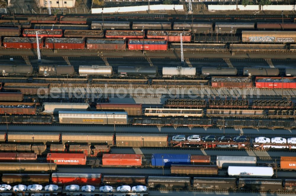 Aerial photograph Seddiner See - Marshalling yard and freight station of the Deutsche Bahn in Neuseddin in the state Brandenburg