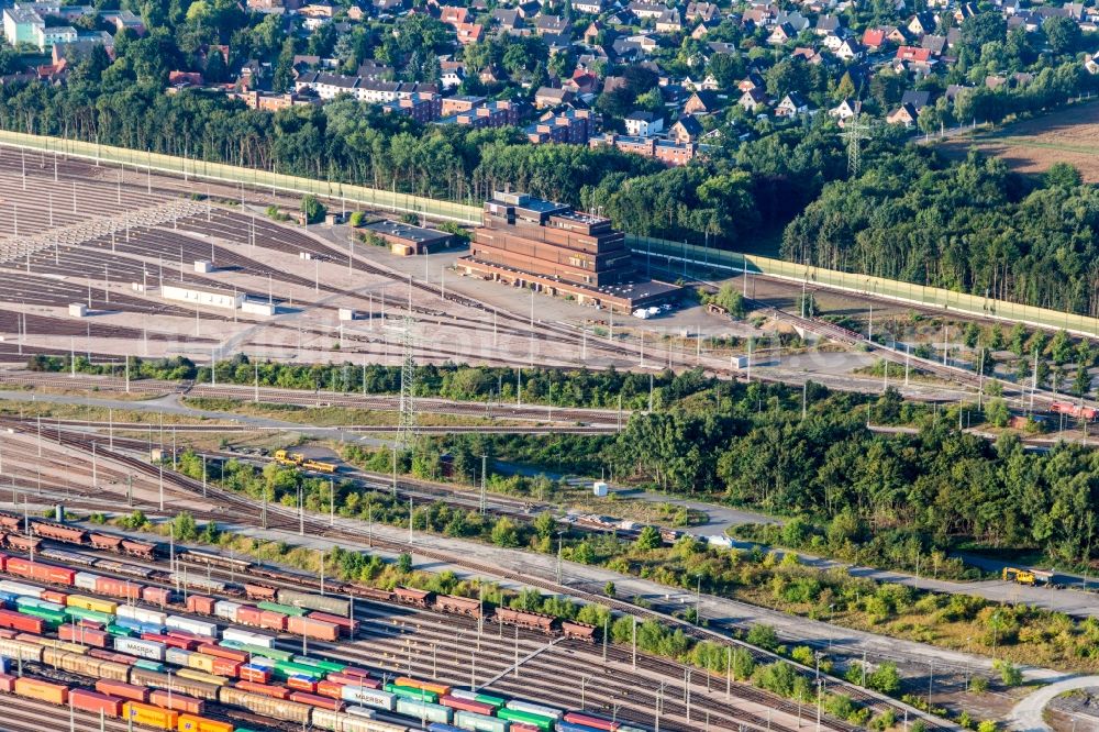 Aerial image Seevetal - Marshalling yard and freight station Maschen of the Deutsche Bahn in the district Maschen in Seevetal in the state Lower Saxony, Germany