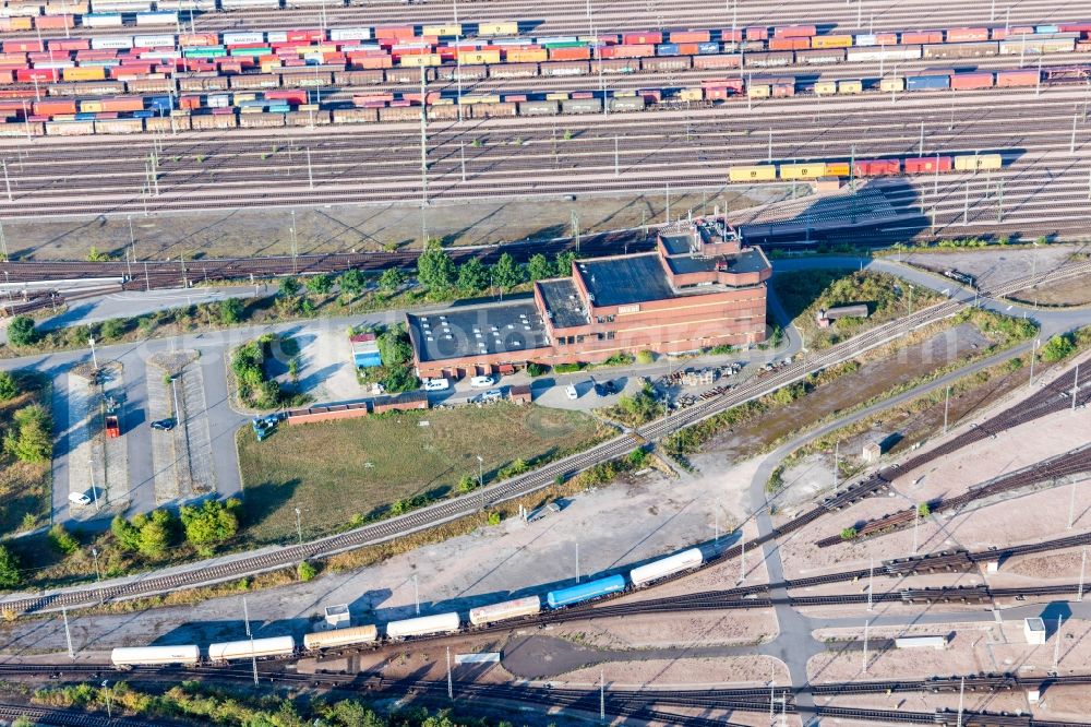 Aerial image Seevetal - Marshalling yard and freight station Maschen of the Deutsche Bahn in the district Maschen in Seevetal in the state Lower Saxony, Germany