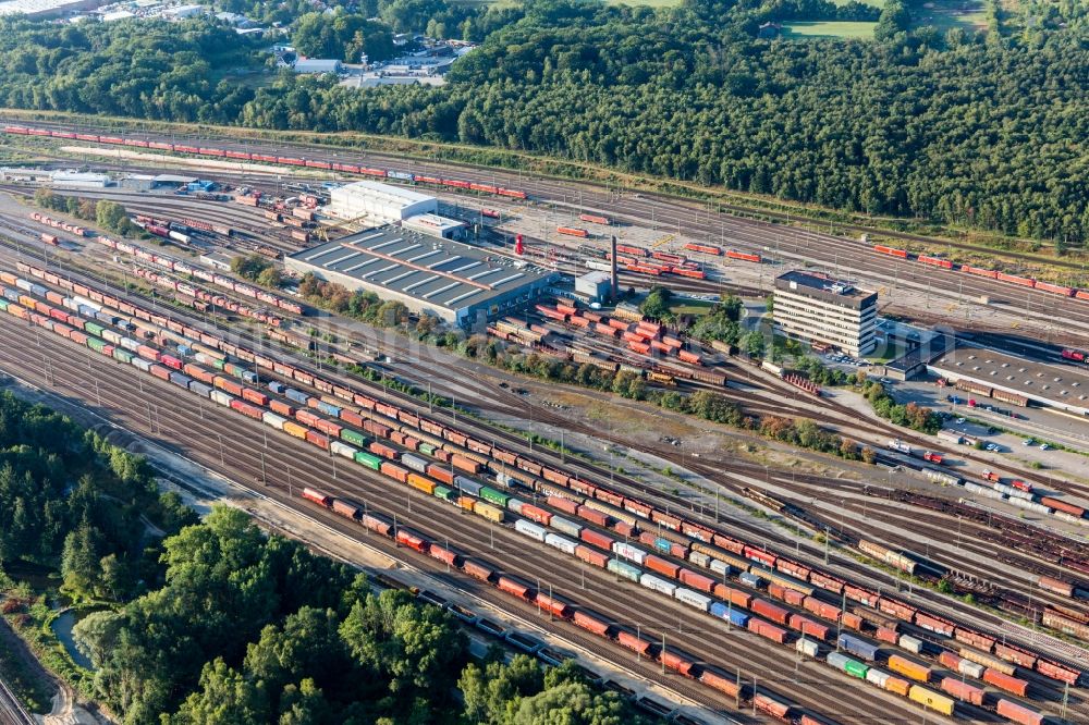 Aerial photograph Seevetal - Marshalling yard and freight station Maschen of the Deutsche Bahn in the district Maschen in Seevetal in the state Lower Saxony, Germany