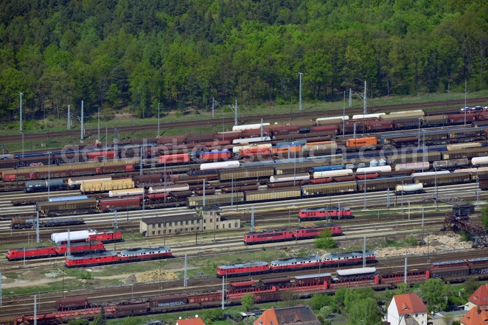 Aerial photograph Neuseddin - Marshalling yard and freight station of the Deutsche Bahn in Neuseddin in the state Brandenburg