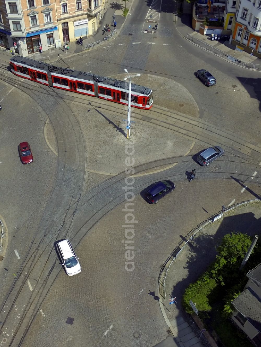 Aerial photograph Halle (Saale) - View of the square Rannischer Platz in Halle ( Saale ) in the state Saxony-Anhalt