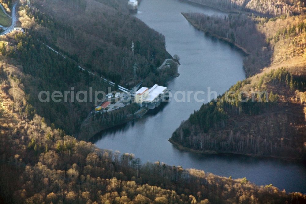 Wendefurth Hasselfelde from the bird's eye view: Rappbode dam and Wendefurth pump storage reservoir in the Harz Mountains in Wendefurt - Hasselfelde in the state of Saxony-Anhalt