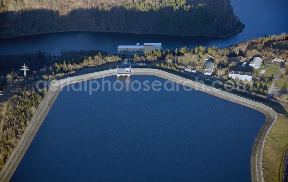 Wendefurth Hasselfelde from the bird's eye view: Rappbode dam and Wendefurth pump storage reservoir in the Harz Mountains in Wendefurt - Hasselfelde in the state of Saxony-Anhalt