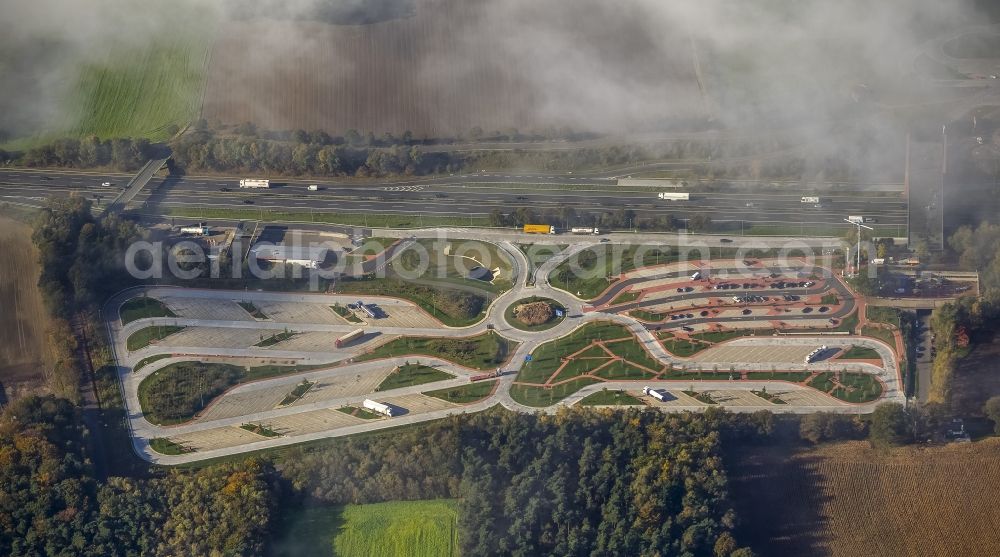 Aerial photograph Holdorf - Resting place Dammer Berge on the motorway near Holdorf in Lower Saxony