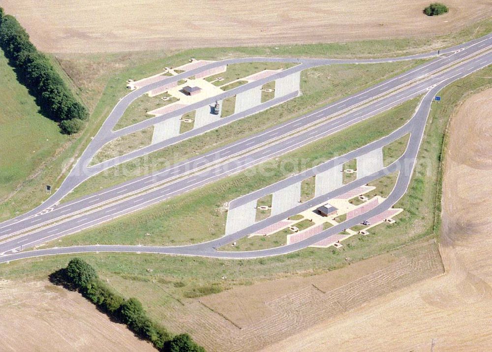 Aerial image bei Grevesmühlen / Mecklenburg - Vorpommern - Rastplatz an der A20 südlich von Grevesmühlen.