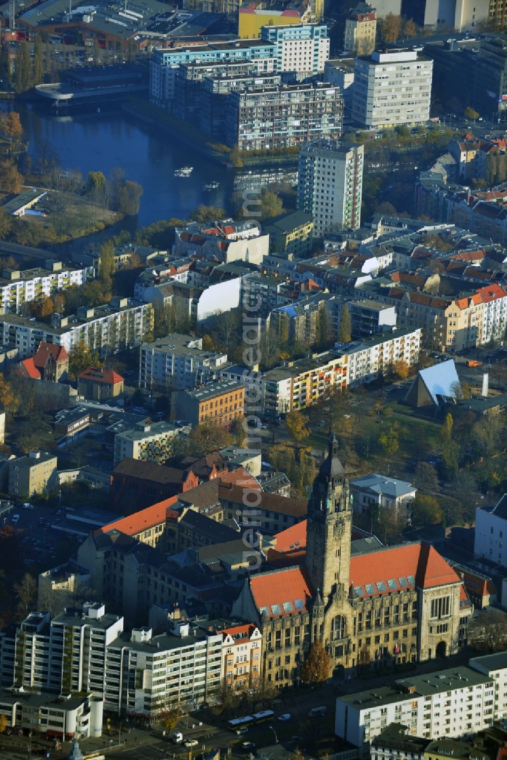 Aerial image Berlin - Rathaus Charlottenburg - Wilmersdorf of Berlin