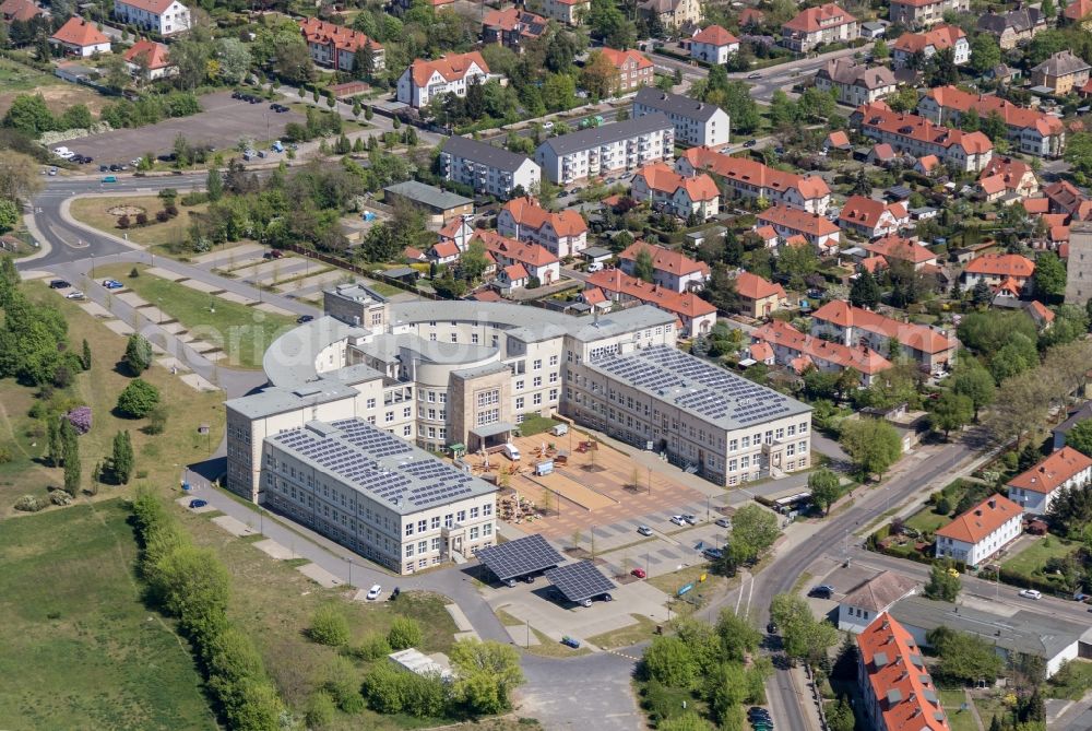 Bitterfeld-Wolfen from the bird's eye view: View of the town hall Nitterfeld-Wolfen in Saxony-Anhalt