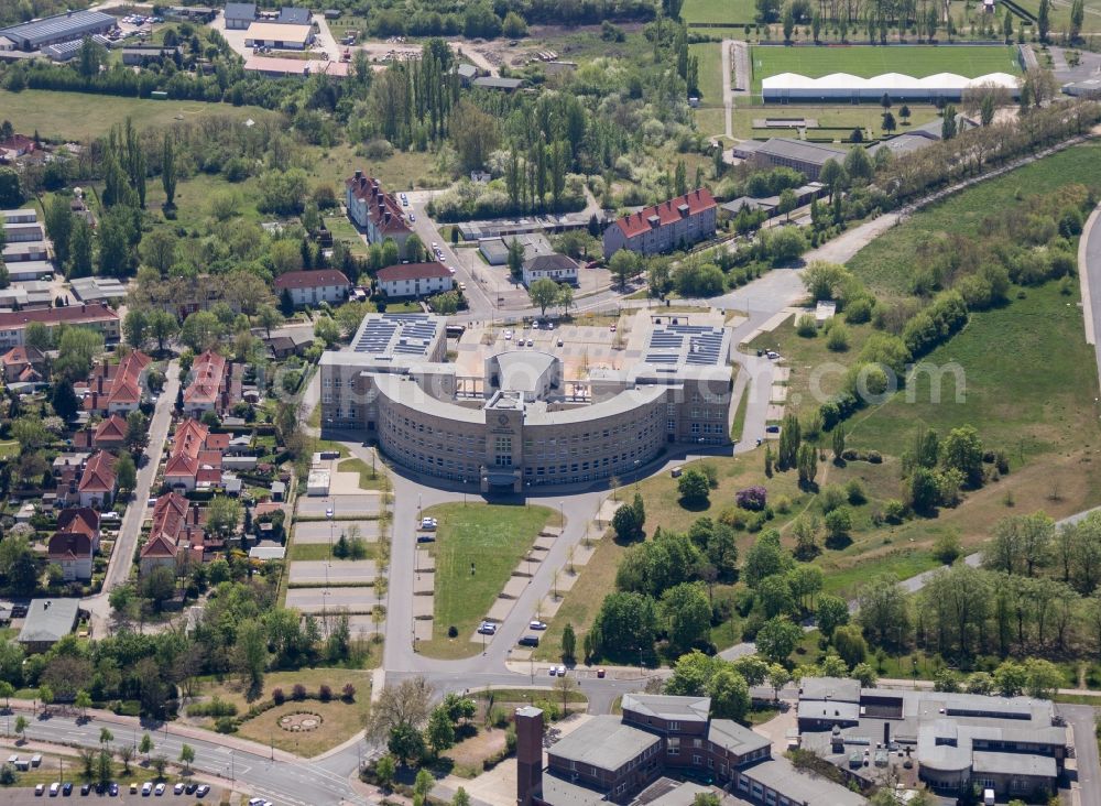 Aerial photograph Bitterfeld-Wolfen - View of the town hall Nitterfeld-Wolfen in Saxony-Anhalt