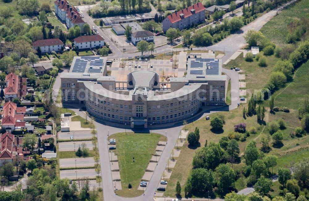 Bitterfeld-Wolfen from above - View of the town hall Nitterfeld-Wolfen in Saxony-Anhalt