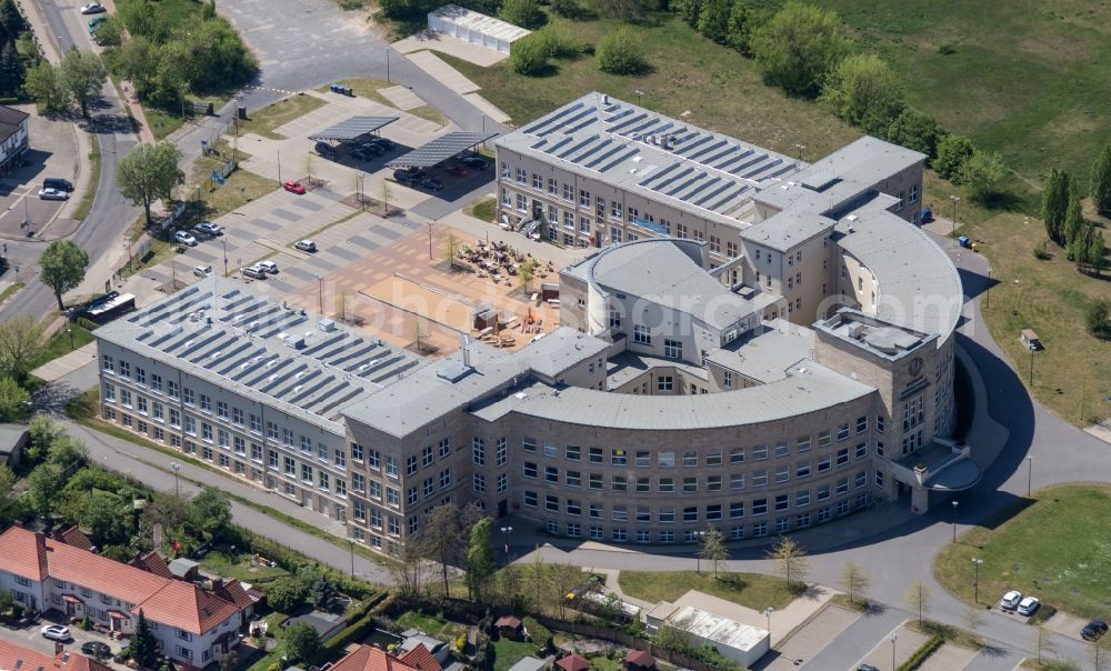 Bitterfeld-Wolfen from the bird's eye view: View of the town hall Nitterfeld-Wolfen in Saxony-Anhalt