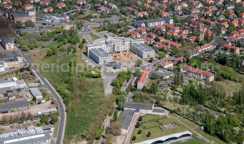 Bitterfeld-Wolfen from above - View of the town hall Nitterfeld-Wolfen in Saxony-Anhalt